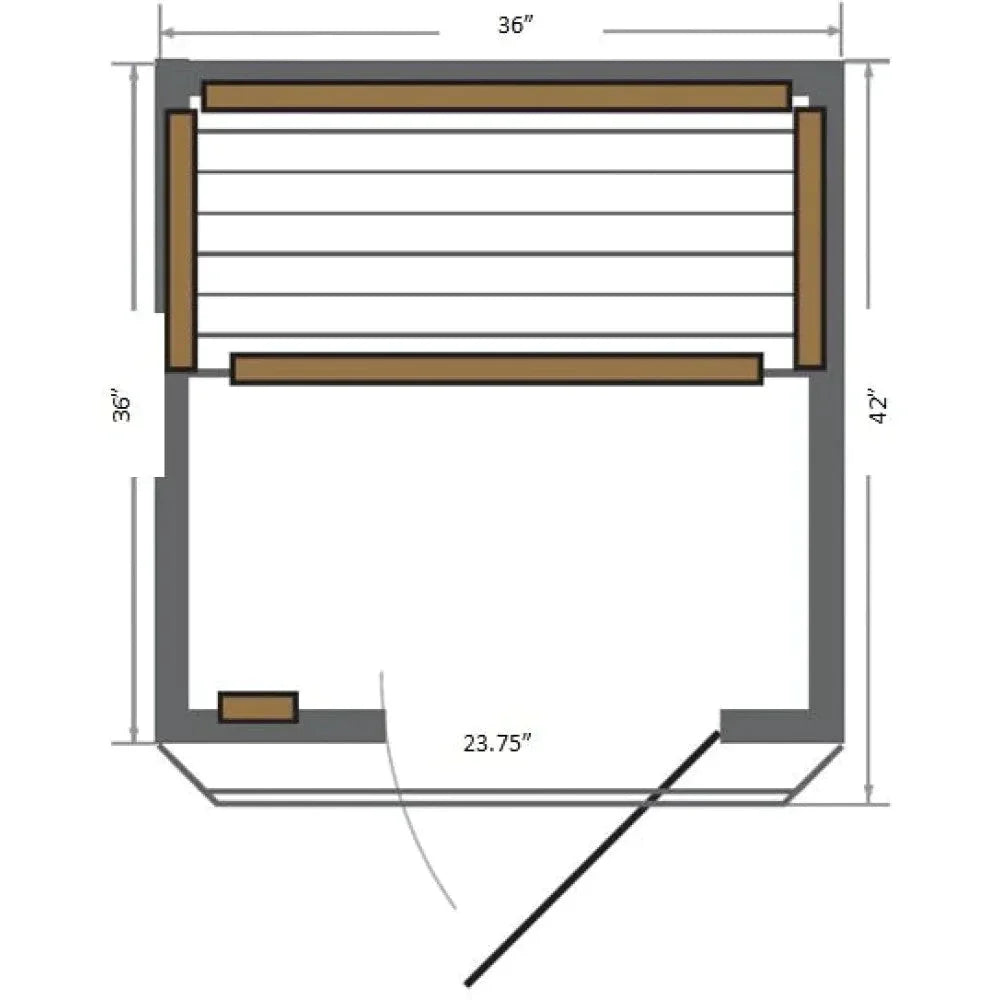 Sunray Saunas Saunas Barrett 1-Person Infrared Sauna