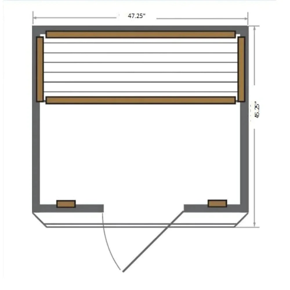 Sunray Saunas Saunas Cordova 2-Person FAR Infrared Sauna