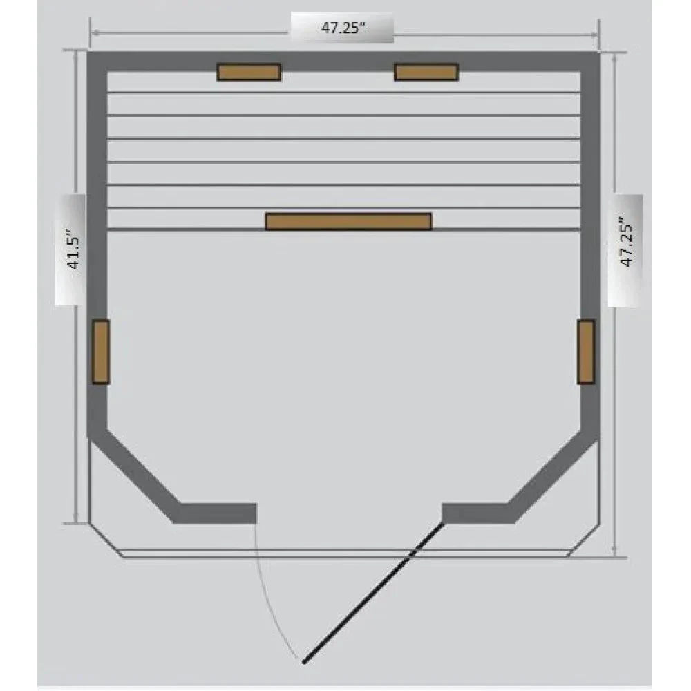 Sunray Saunas Saunas Heathrow 2-Person Infrared Sauna