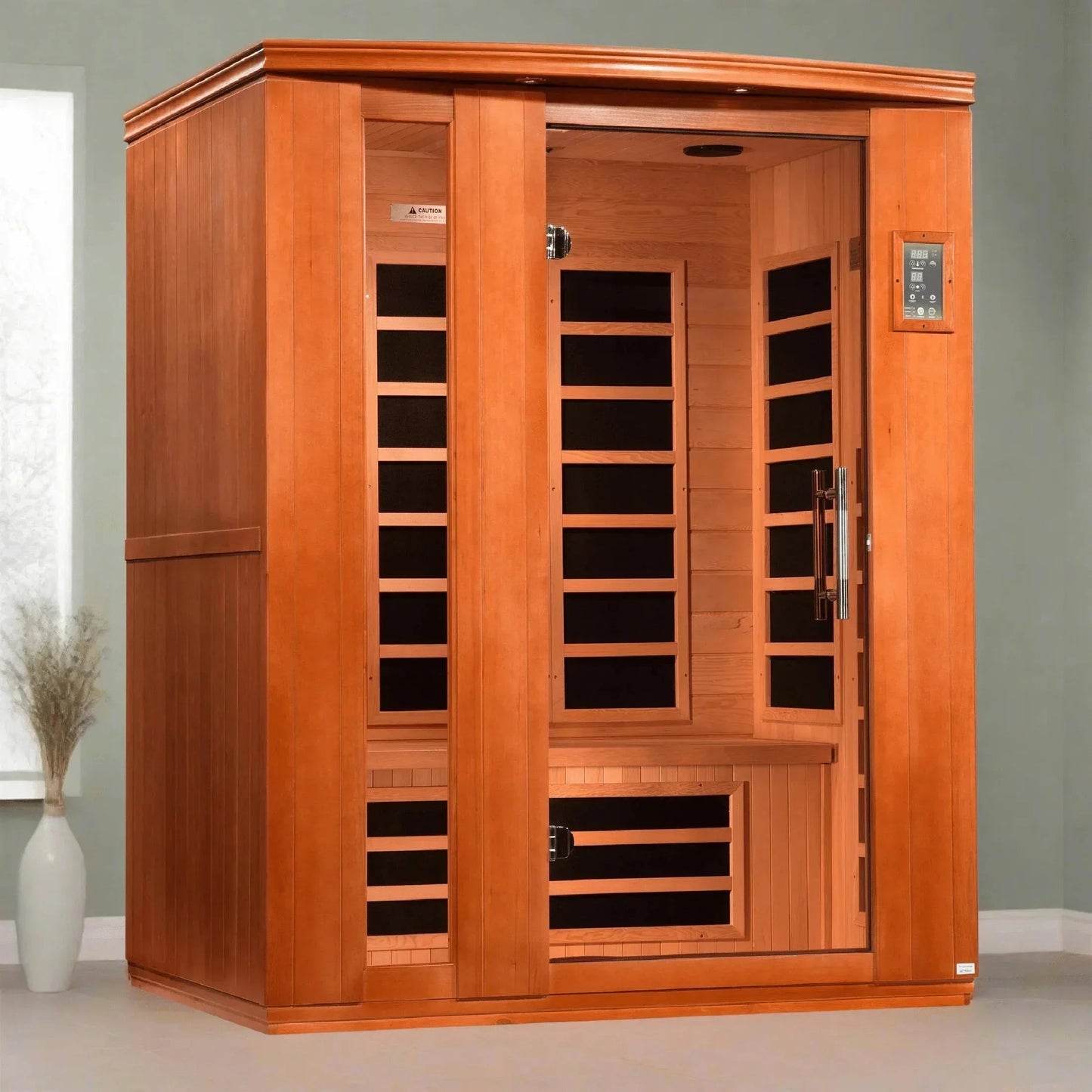 Dynamic Saunas "Lugano" 3-person Low EMF FAR Infrared Sauna DYN-6336-02-Dynamic Saunas-HQ Sauna