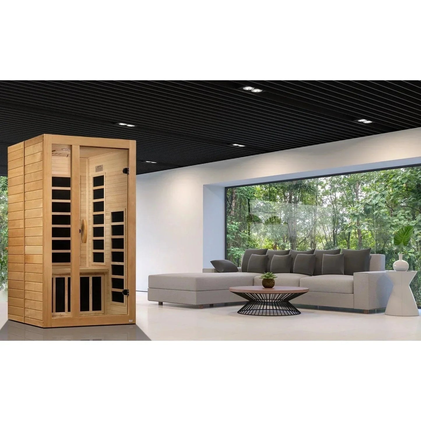 Dynamic "Gracia" 1-2-person Low EMF FAR Infrared Sauna DYN-6119-01-Dynamic Saunas-HQ Sauna