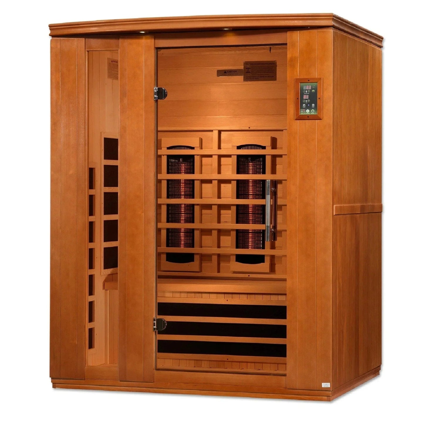 Dynamic Lugano 3-Person Full Spectrum Near Zero EMF (Under 2MG) FAR Infrared Sauna (Canadian Hemlock)-Dynamic Saunas-HQ Sauna