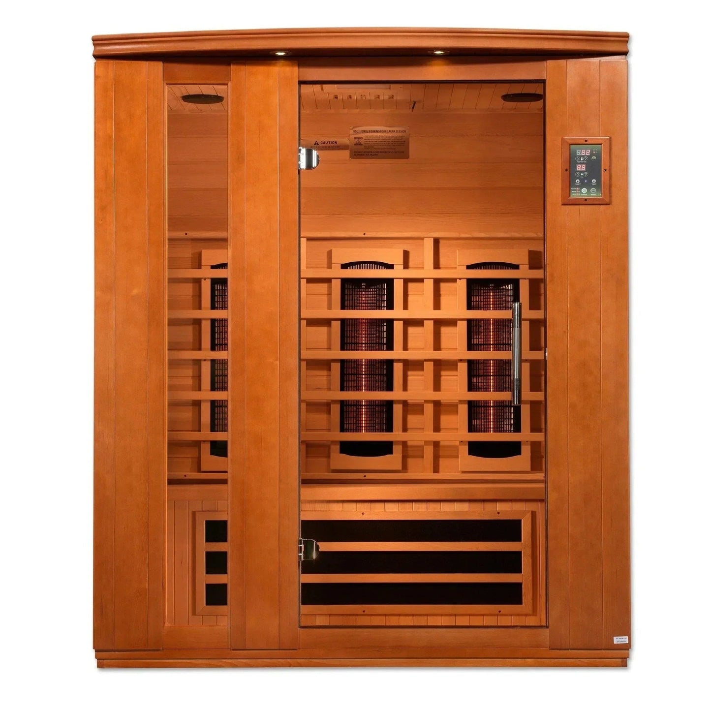 Dynamic Lugano 3-Person Full Spectrum Near Zero EMF (Under 2MG) FAR Infrared Sauna (Canadian Hemlock)-Dynamic Saunas-HQ Sauna