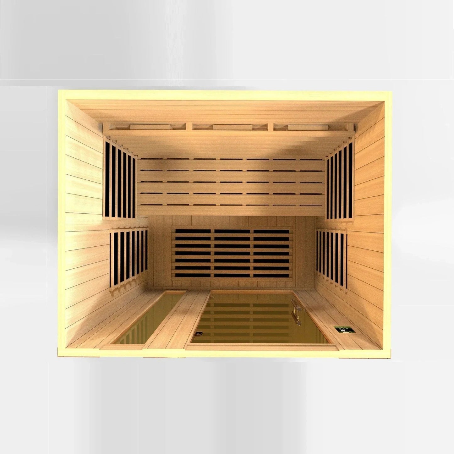 Dynamic Lugano 3-Person Full Spectrum Near Zero EMF (Under 2MG) FAR Infrared Sauna (Canadian Hemlock)-Dynamic Saunas-HQ Sauna