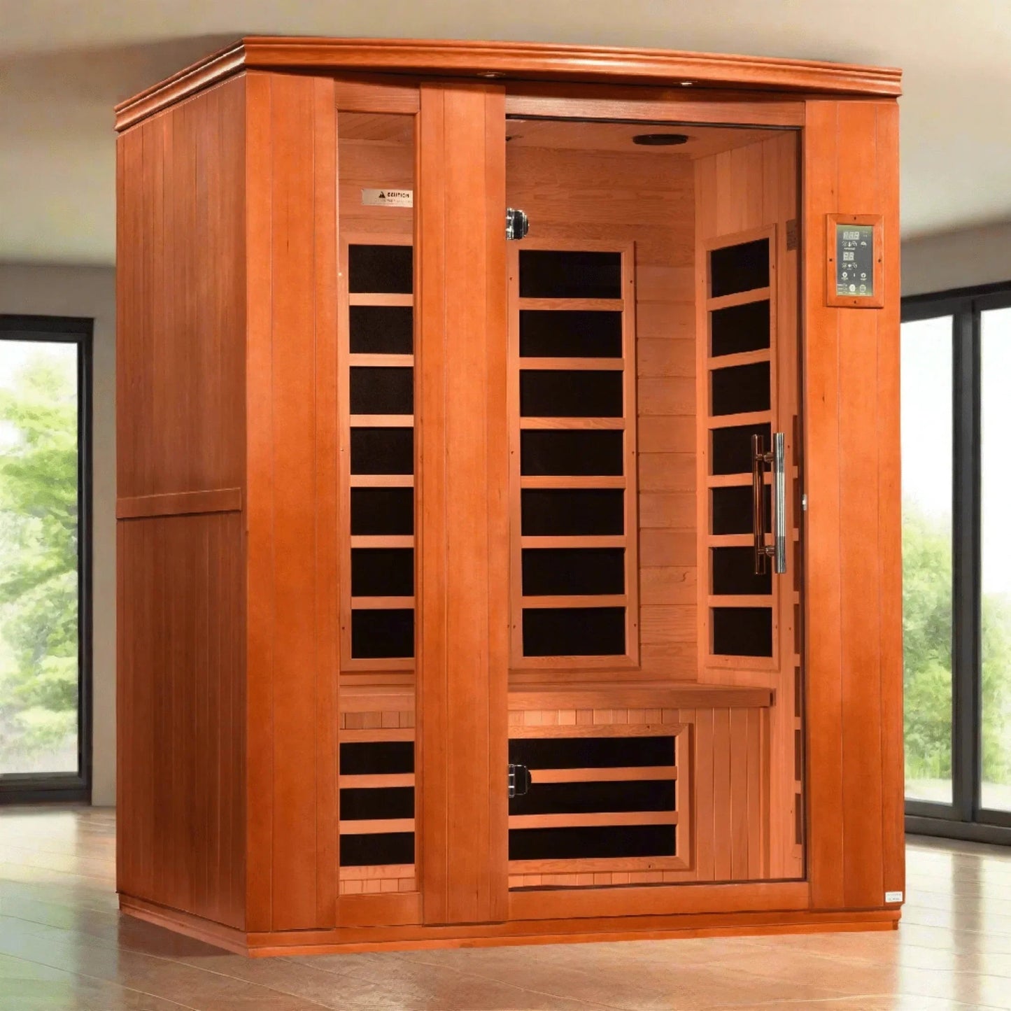 Dynamic Lugano 3-person Ultra Low EMF (Under 3MG) FAR Infrared Sauna (Canadian Hemlock)-Dynamic Saunas-HQ Sauna