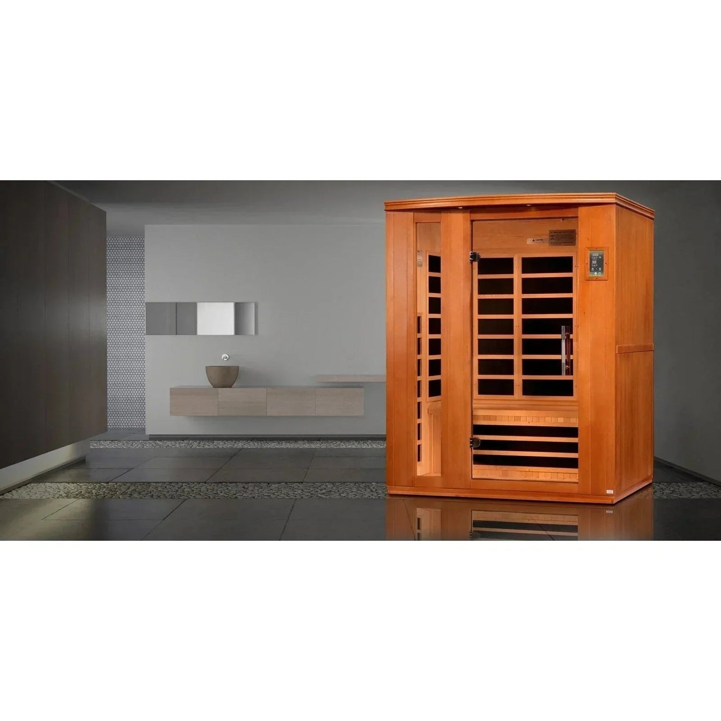 Dynamic Lugano 3-person Ultra Low EMF (Under 3MG) FAR Infrared Sauna (Canadian Hemlock)-Dynamic Saunas-HQ Sauna