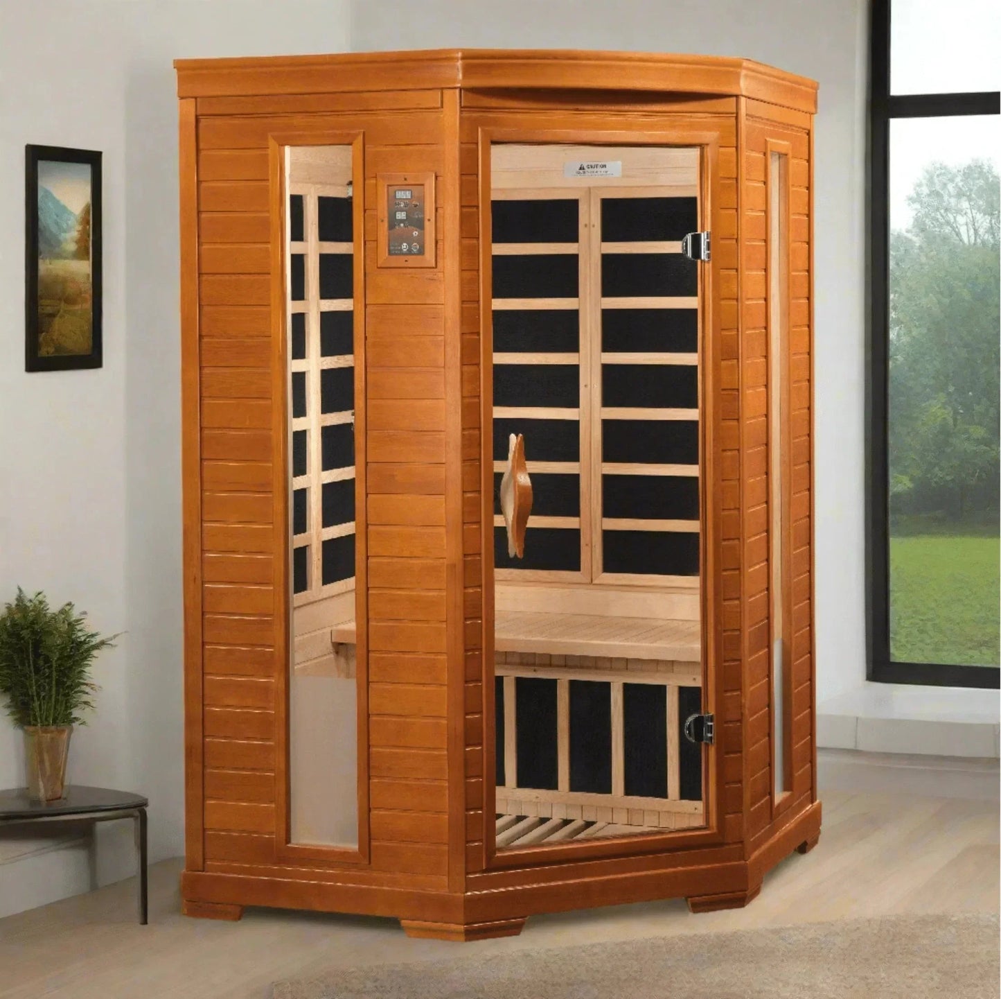 Dynamic "Heming" 2-person Corner Low EMF FAR Infrared Sauna-Dynamic Saunas-HQ Sauna