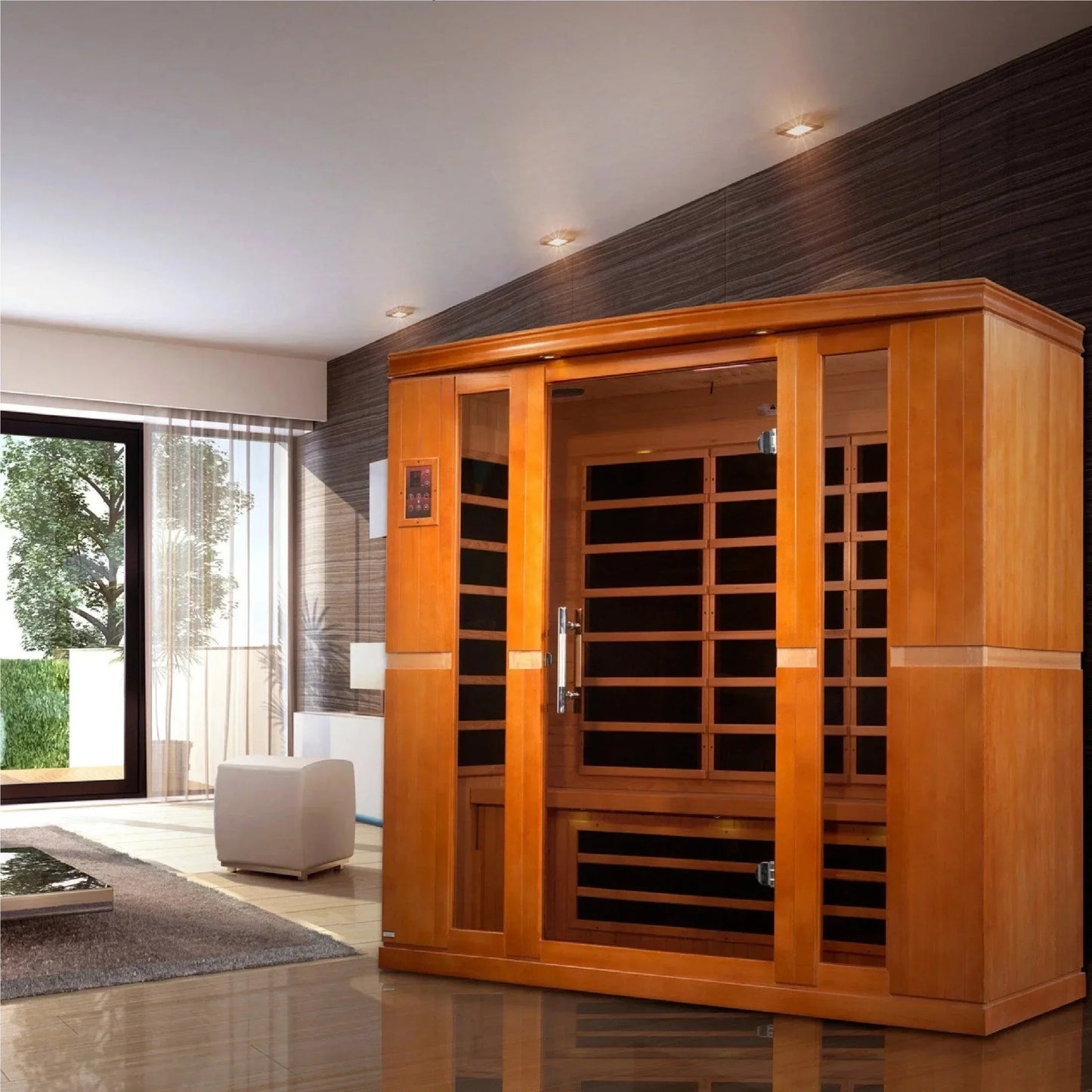 Dynamic "Bergamo" 4-person Low EMF FAR Infrared Sauna DYN-6440-01-Dynamic Saunas-HQ Sauna