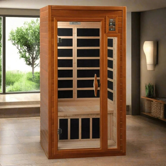 Dynamic "Barcelona" 1-2-person Low EMF FAR Infrared Sauna DYN-6106-01-Dynamic Saunas-HQ Sauna