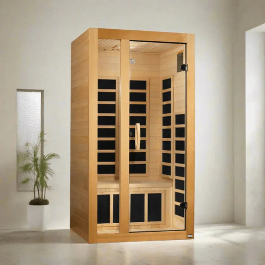 Dynamic "Gracia" 1-2-person Low EMF FAR Infrared Sauna DYN-6119-01-Dynamic Saunas-HQ Sauna