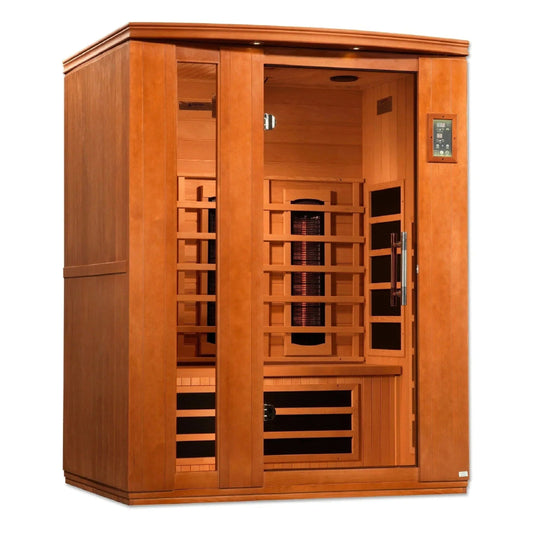 Dynamic Lugano 3-Person Full Spectrum Near Zero EMF (Under 2MG) FAR Infrared Sauna (Canadian Hemlock)-Dynamic Saunas-HQ Sauna
