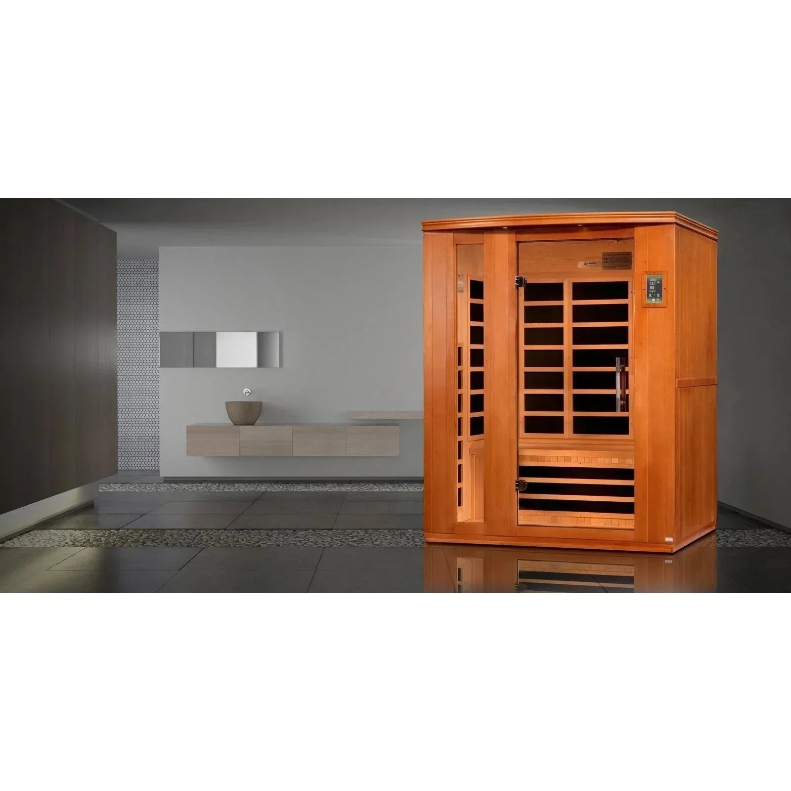 Dynamic Lugano 3-person Ultra Low EMF (Under 3MG) FAR Infrared Sauna (Canadian Hemlock)-Dynamic Saunas-HQ Sauna