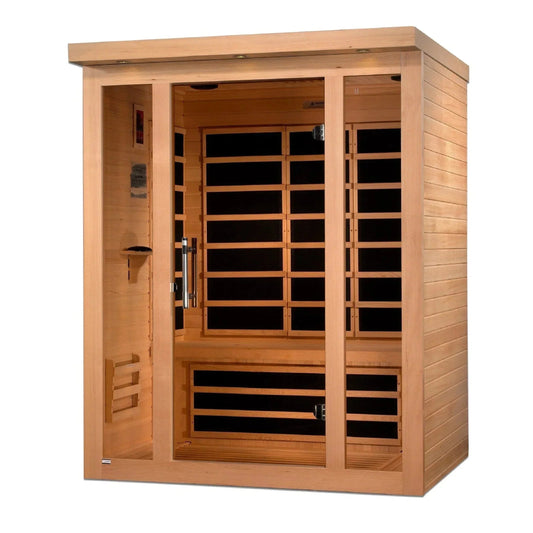 Dynamic Vila 3-person Ultra Low EMF (Under 3MG) FAR Infrared Sauna (Canadian Hemlock)-Dynamic Saunas-HQ Sauna