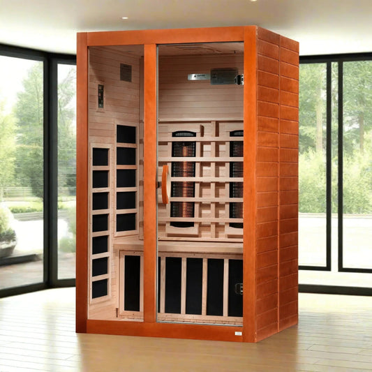 Dynamic "Santiago" 2-person Full Spectrum Near Zero EMF FAR Infrared Sauna DYN-6210-01-Dynamic Saunas-HQ Sauna