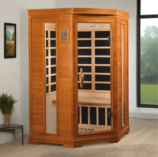 Dynamic "Heming" 2-person Corner Low EMF FAR Infrared Sauna-Dynamic Saunas-HQ Sauna