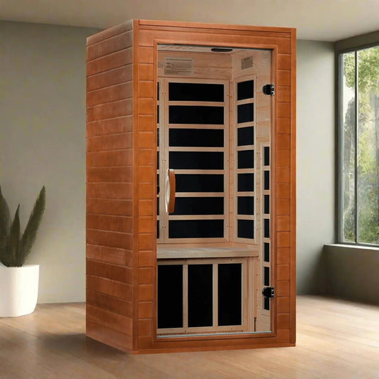 Dynamic "Avila" 1-2-person Low EMF FAR Infrared Sauna DYN-6103-01-Dynamic Saunas-HQ Sauna
